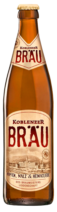 Koblenzer Brau lager style German beer in a 500ml bottle