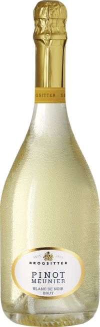 Blanc de Noir sparkling wine Pinot Meunier bottle